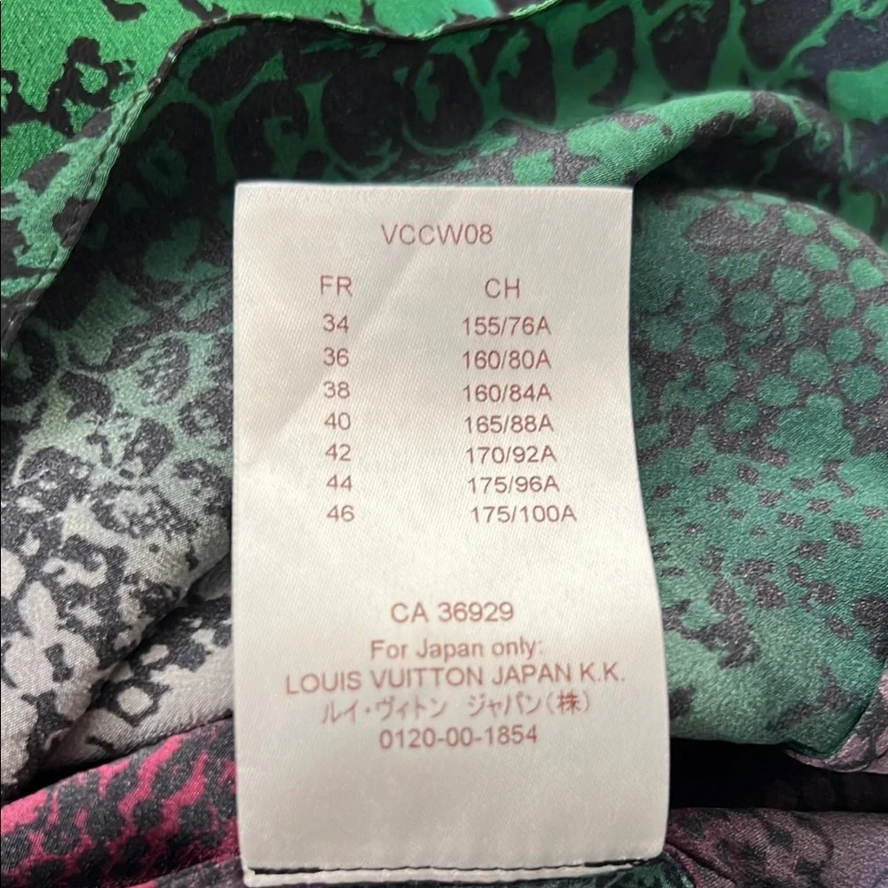 Louis Vuitton Purple Blue Graphic Wrap Blouse - Picture 16 of 16
